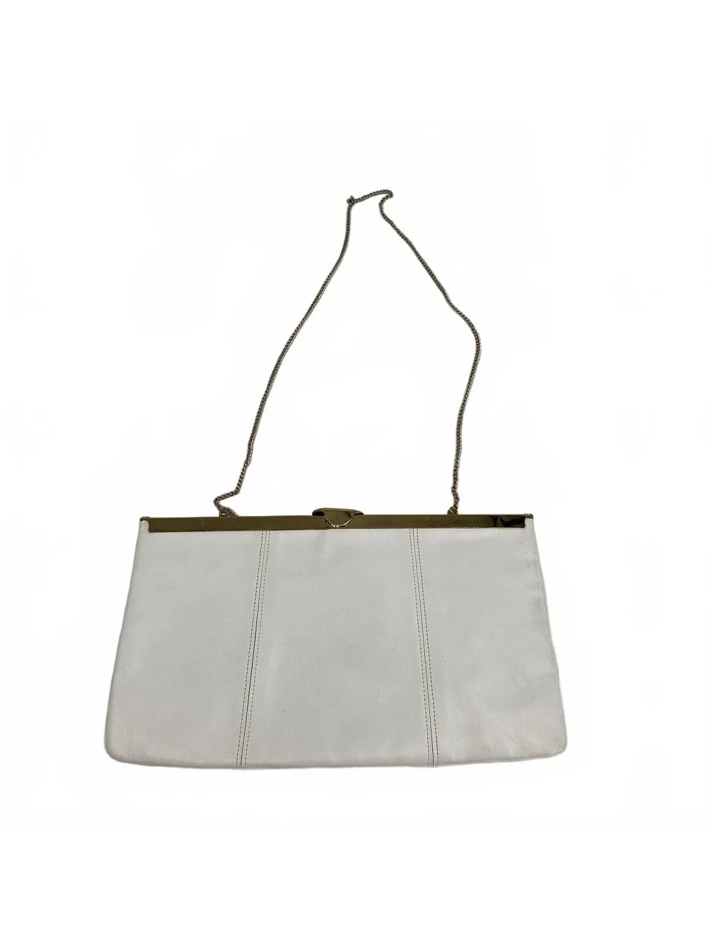 Vintage White Leather Clutch | OS Regular | Women’s